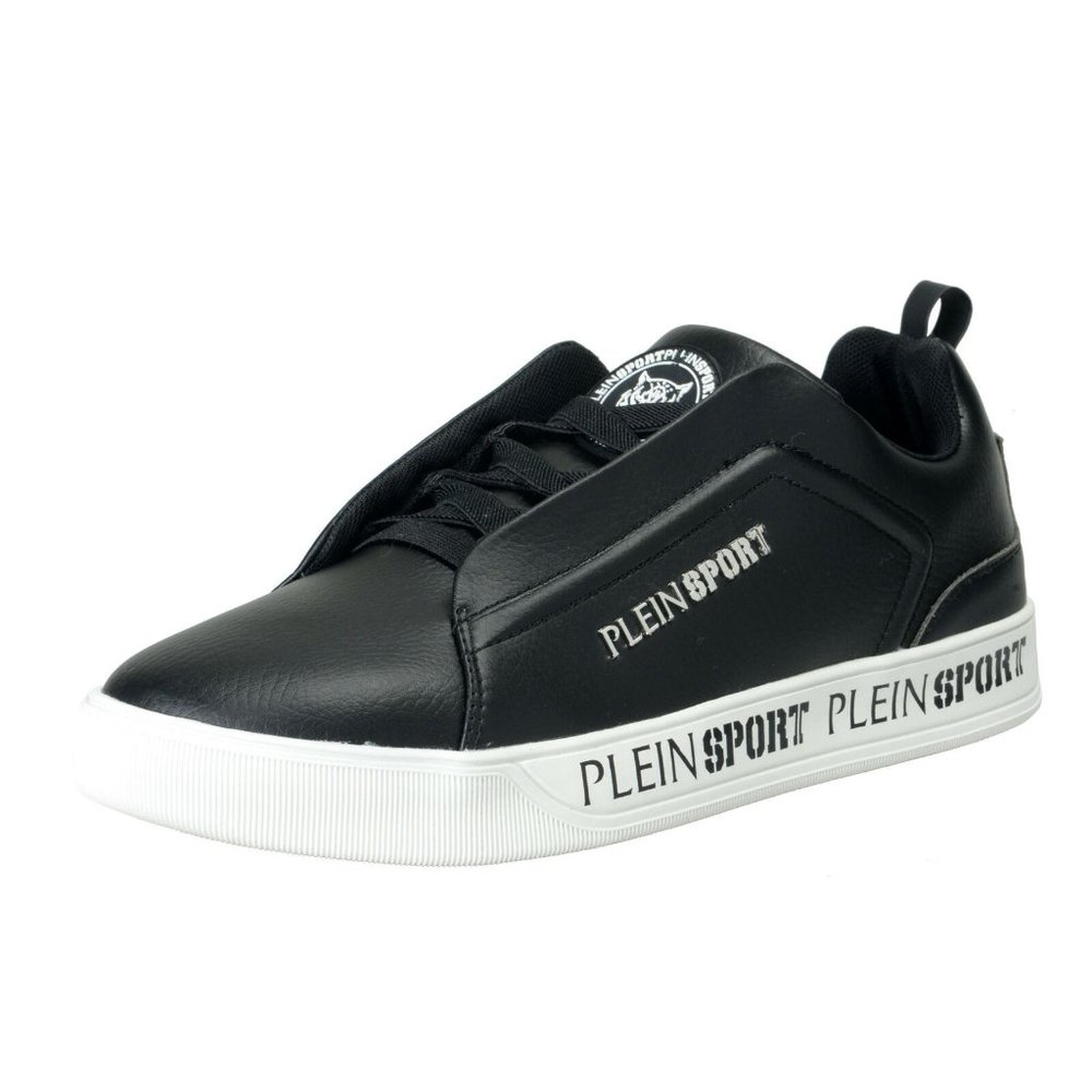 Plein Sport "John" Black Slip On Fashion Sneakers